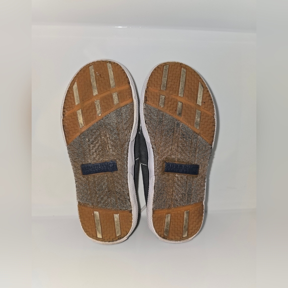 Sperry Top-Sider: Halyard, Youth: 10.5, Charcoal Blue, EUC, Salt-Washed Canvas - Picture 2 of 8